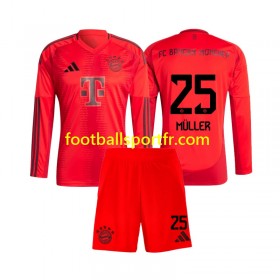 Tenue Bayern Munich Thomas Muller 25 Enfant Domicile 2024-2025 Maillot de Foot ML
